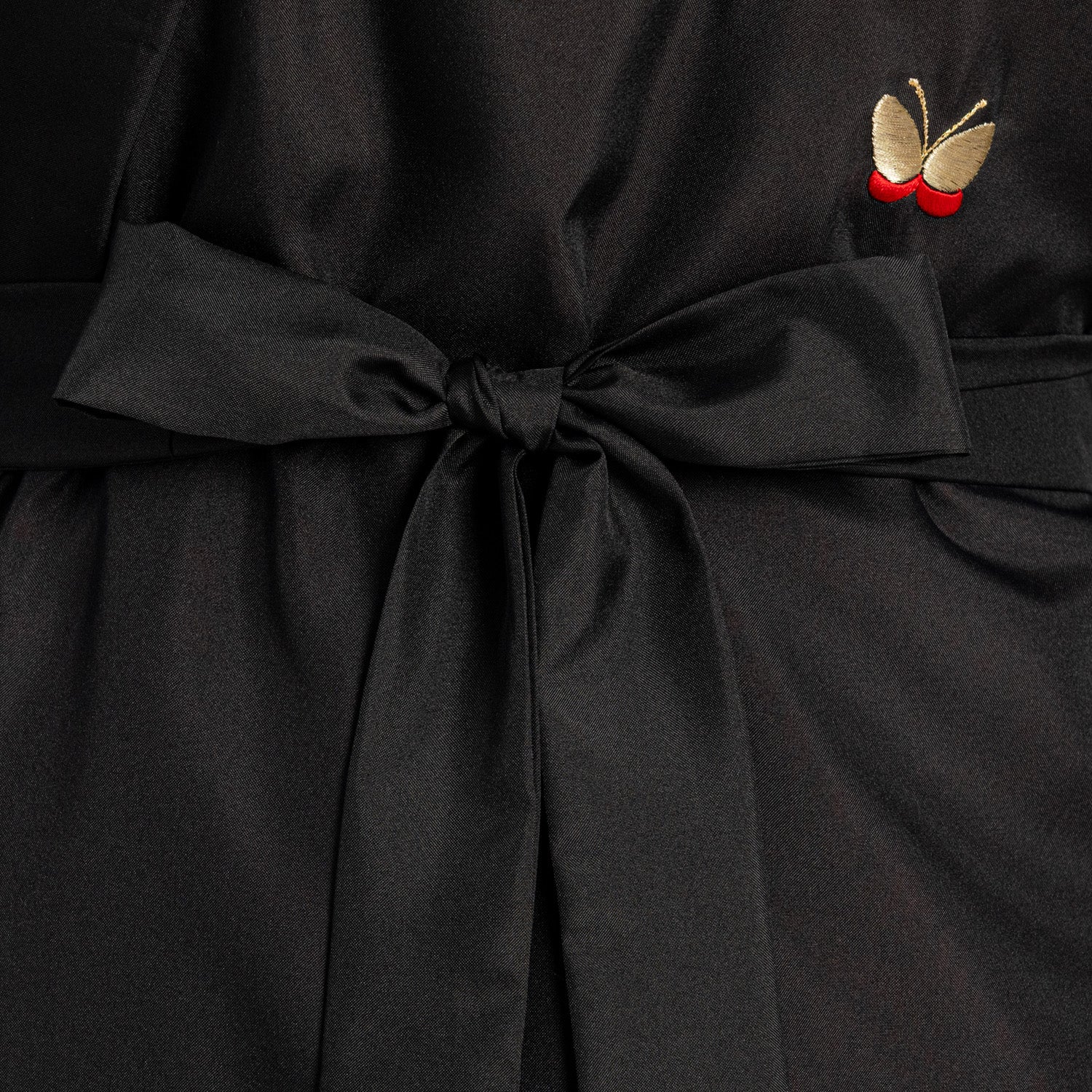 Black Butterfly Polyester Japanese Kimono - Image 5