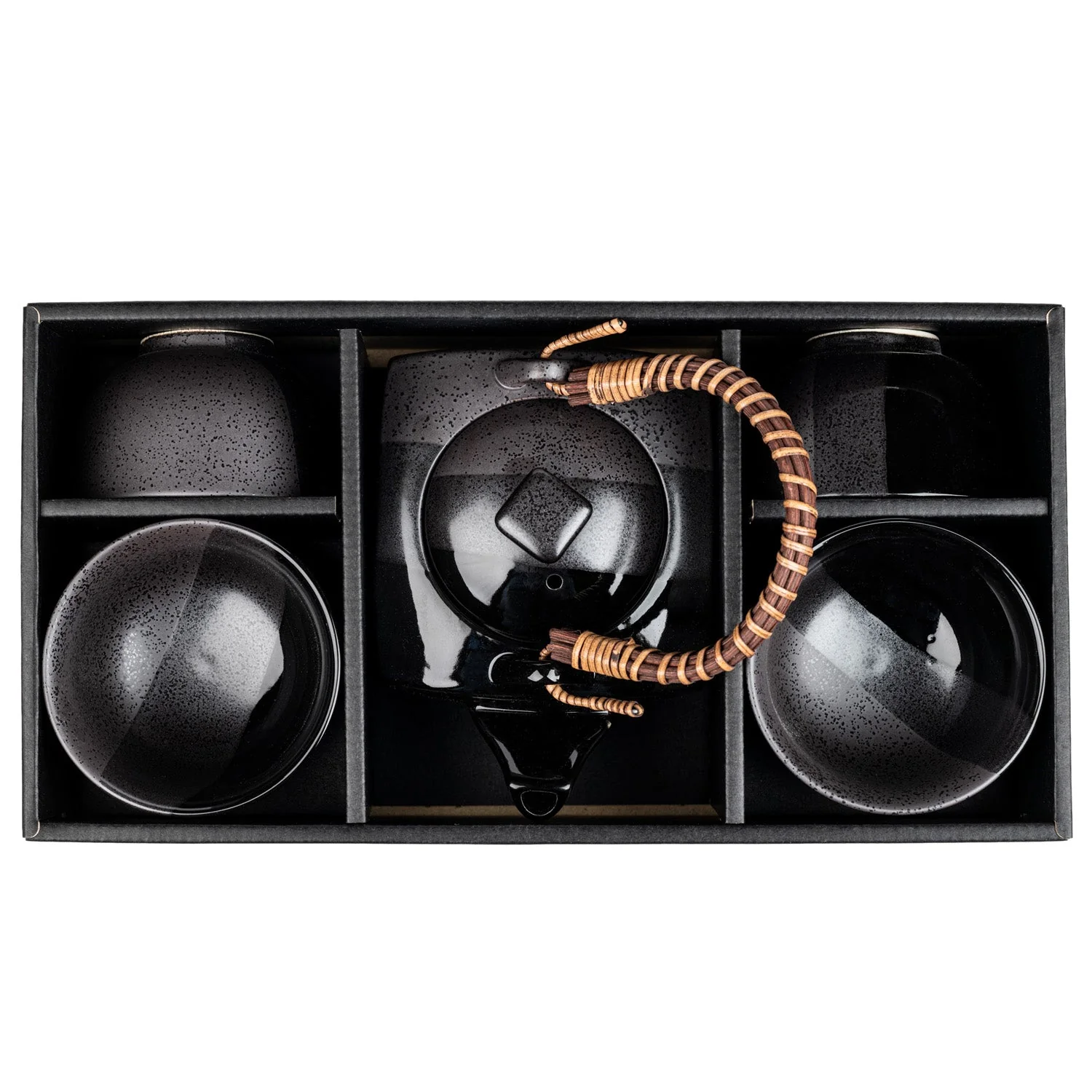 Black Nanban Traditional Japanese Tea Pot Set - Image 3