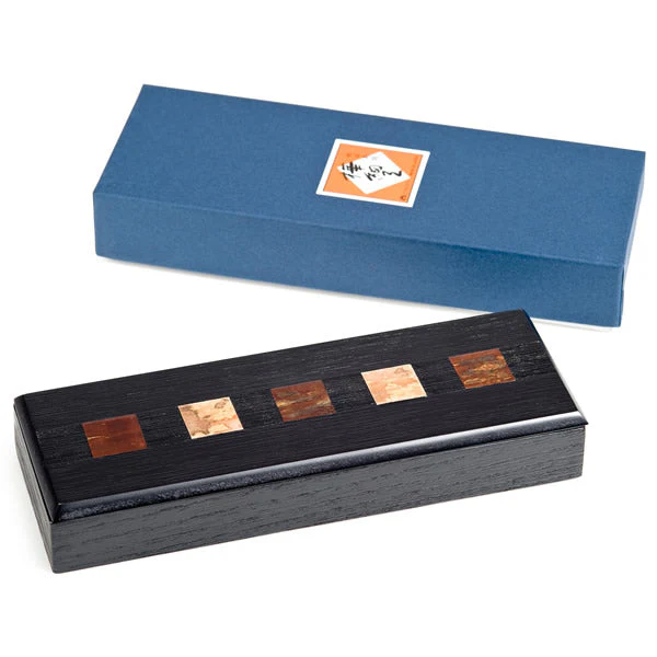 Black Square Handmade Japanese Pen Box - Image 4