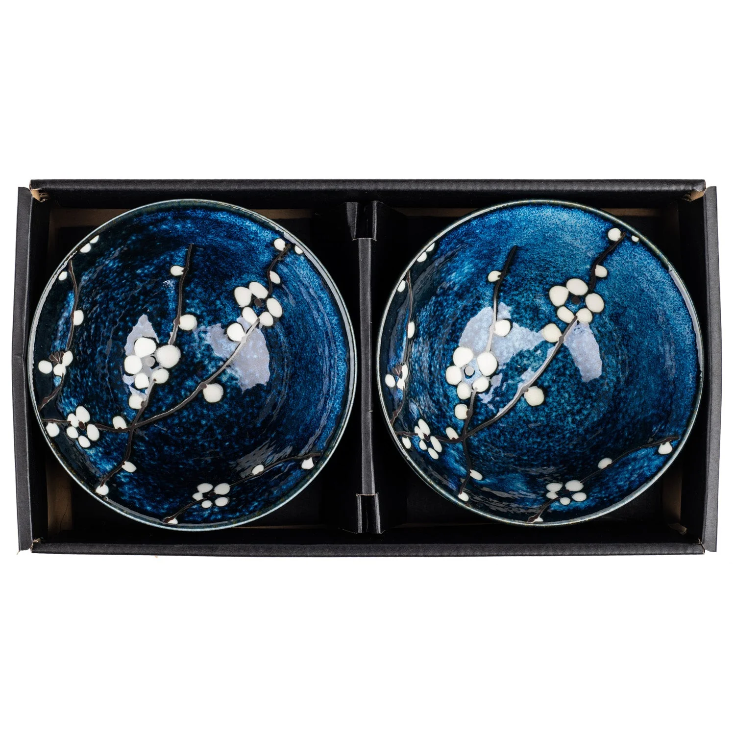 Blue Hana Cherry Blossom Japanese Rice Bowl Set - Image 4