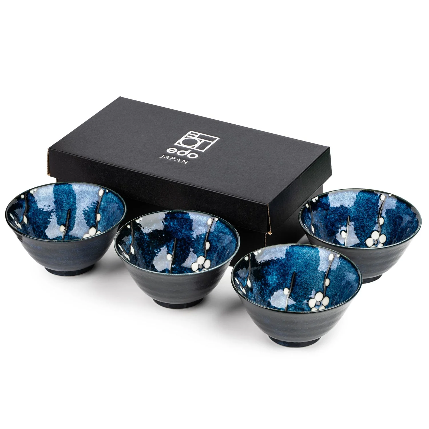 Blue Hana Cherry Blossom Japanese Rice Bowl Set - Image 5