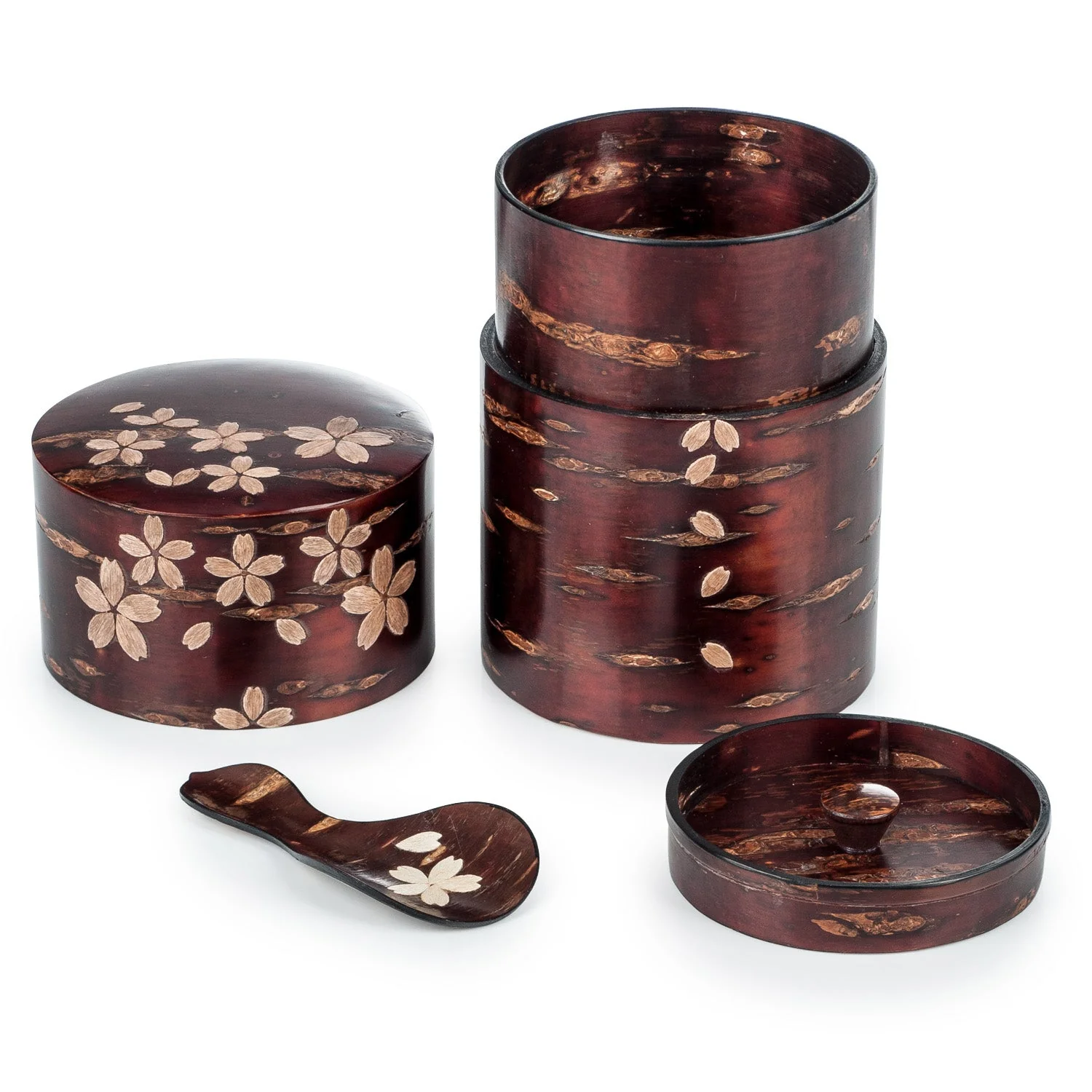 Cherry Bark Handmade Japanese Tea Caddy Set - Image 4