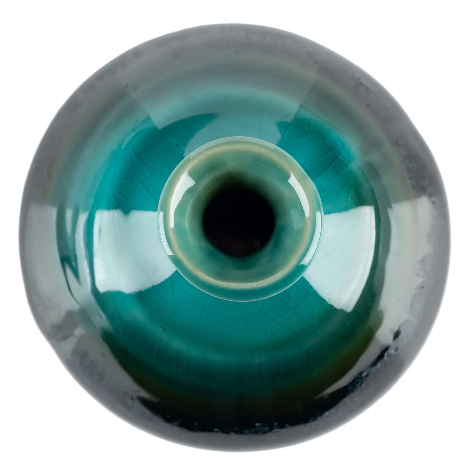 Emerald and Black Japanese Mini Vase - Image 4