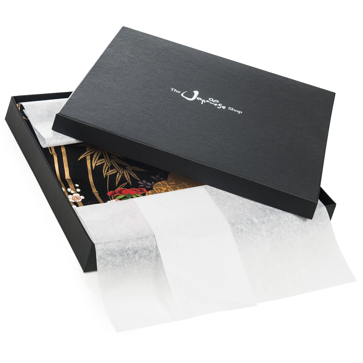 Geisha Long Black Japanese Kimono - Image 7