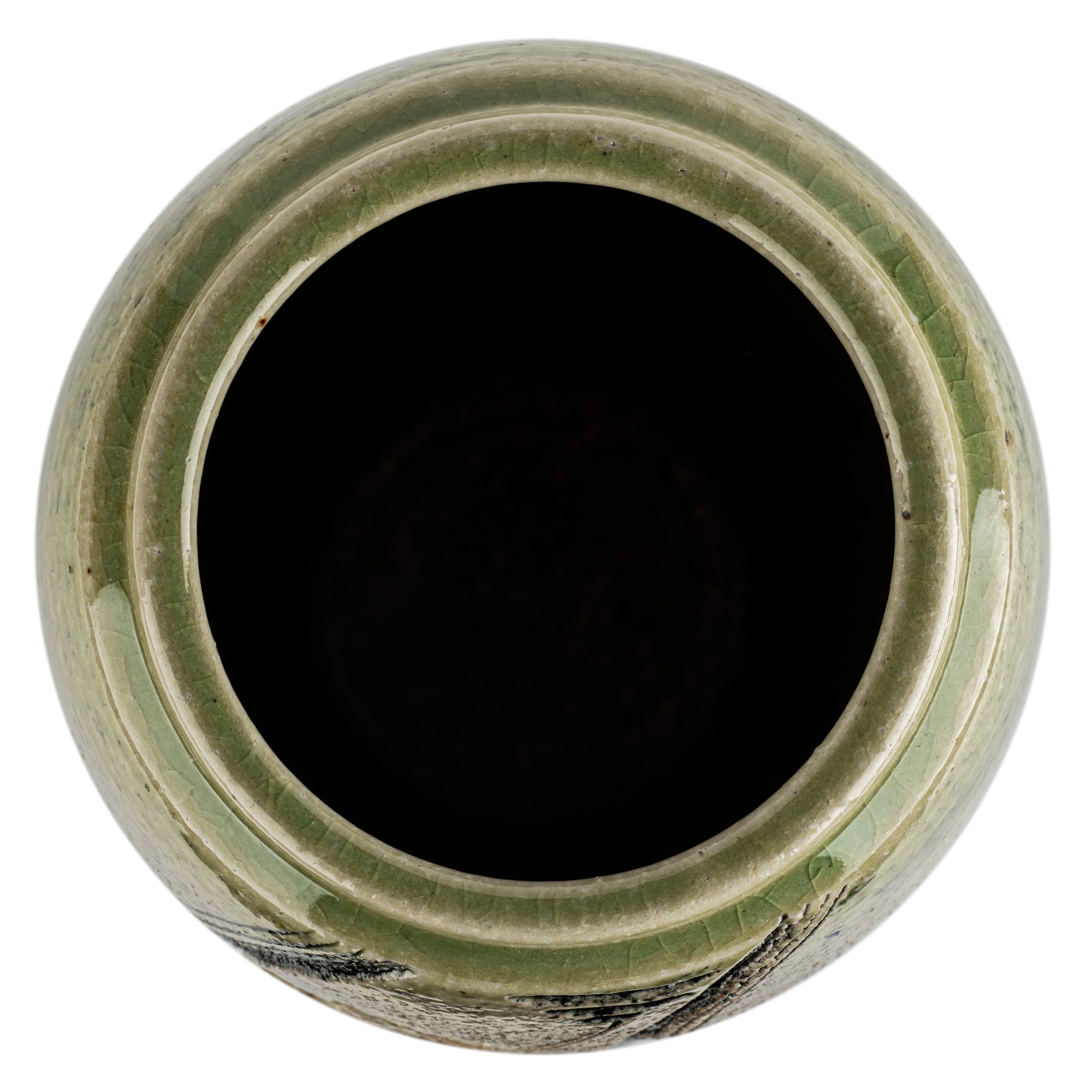 Gold Plum Japanese Ceramic Vase - Image 5