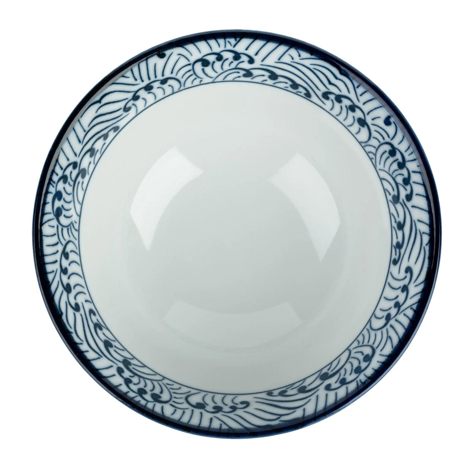 Hamon Blue Wave Japanese Rice Bowl - Image 5