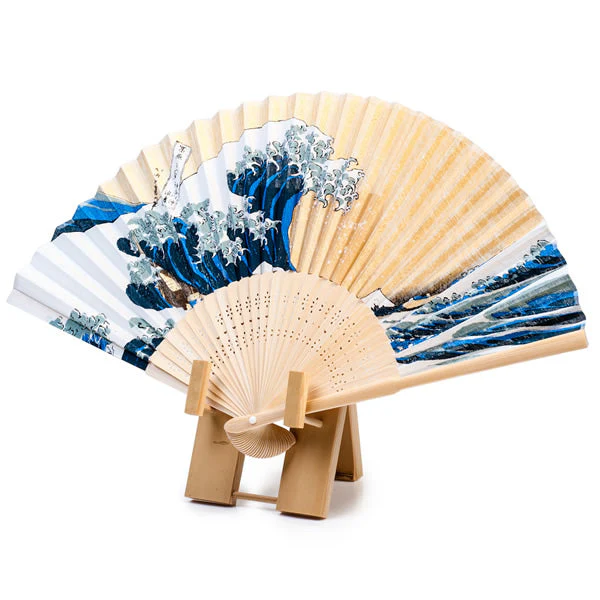 Japanese Fan Bamboo Stand and Wall Mount - Image 3