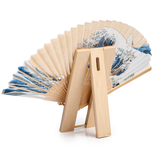 Japanese Fan Bamboo Stand and Wall Mount - Image 4