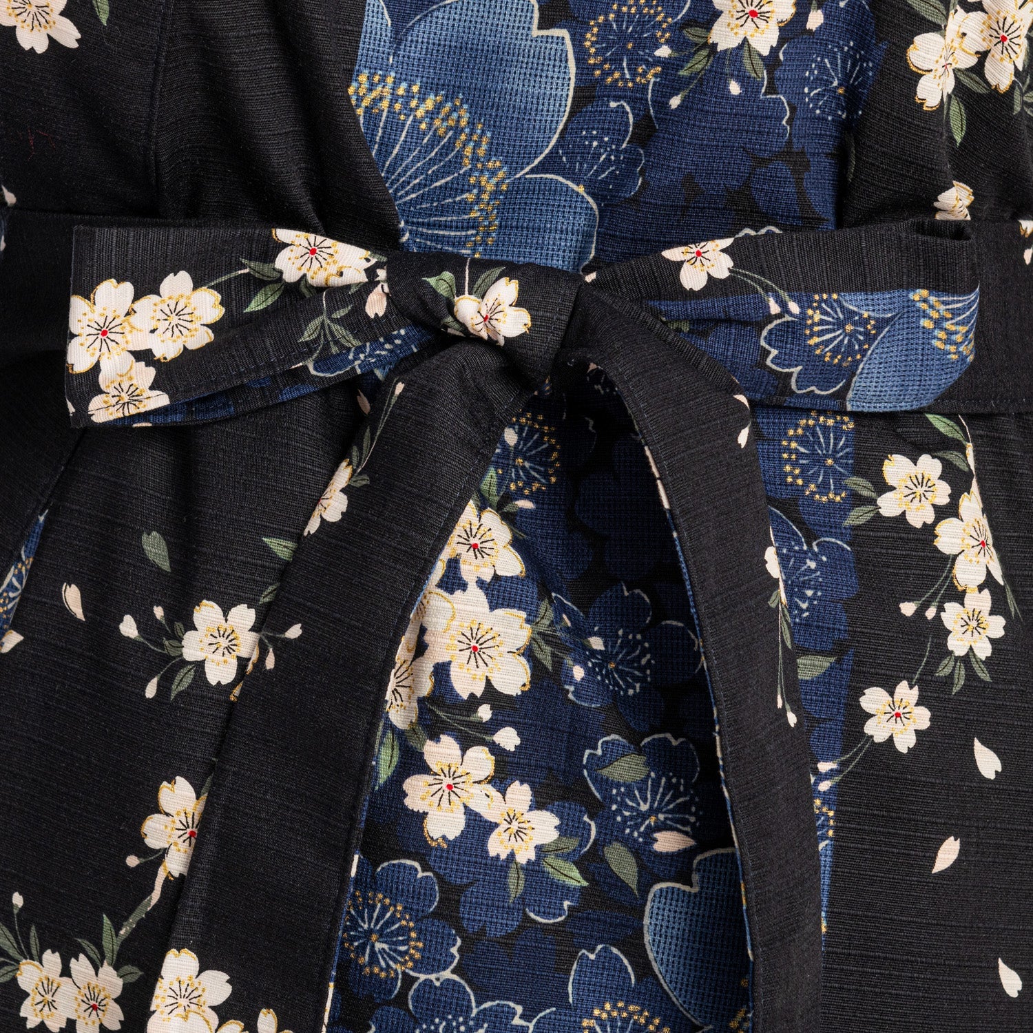 Navy Cherry Blossom Extra Large Japanese Yukata - Image 4