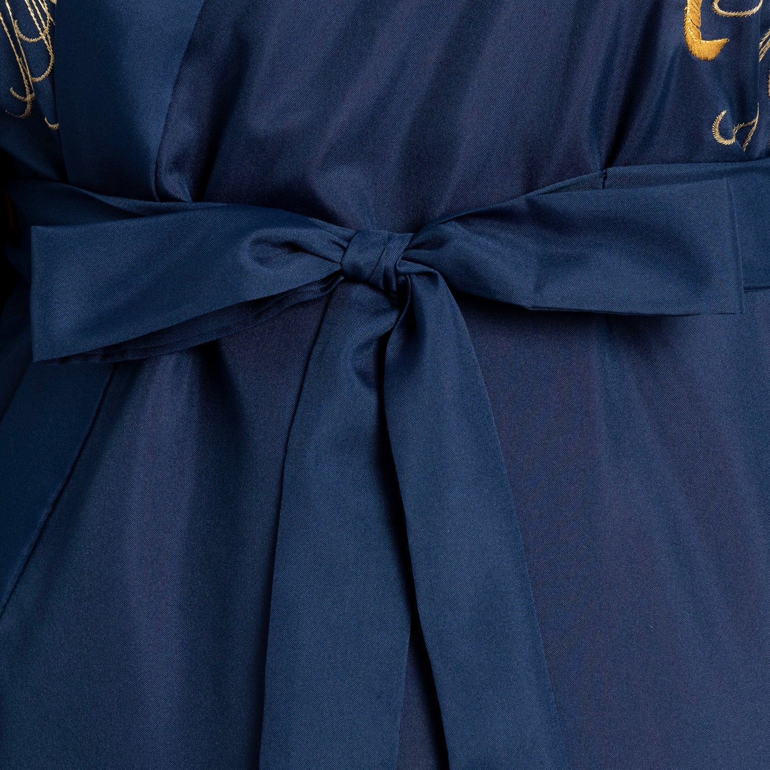 Navy Chrysanthemum Polyester Japanese Yukata - Image 5