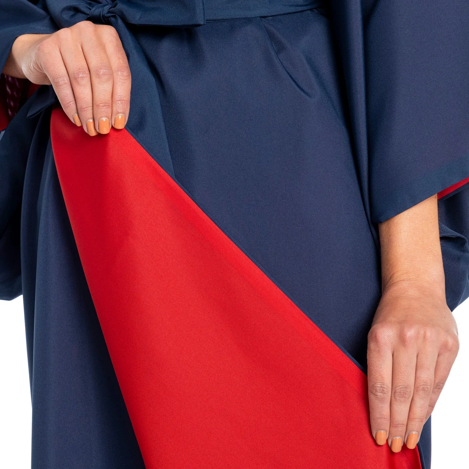 Navy Chrysanthemum Polyester Japanese Yukata - Image 6