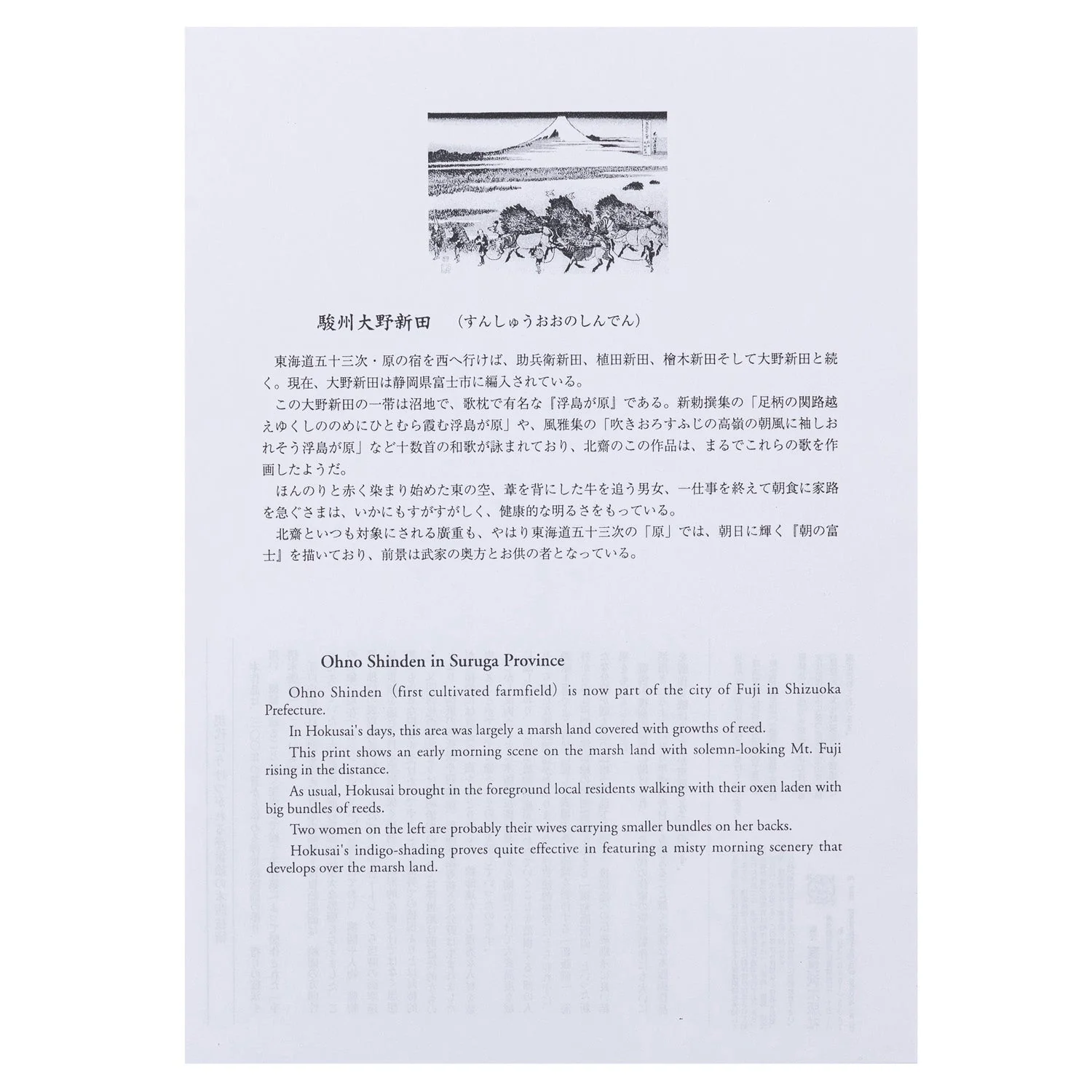 Ohno Shinden in Suruga Woodblock Print - Image 4