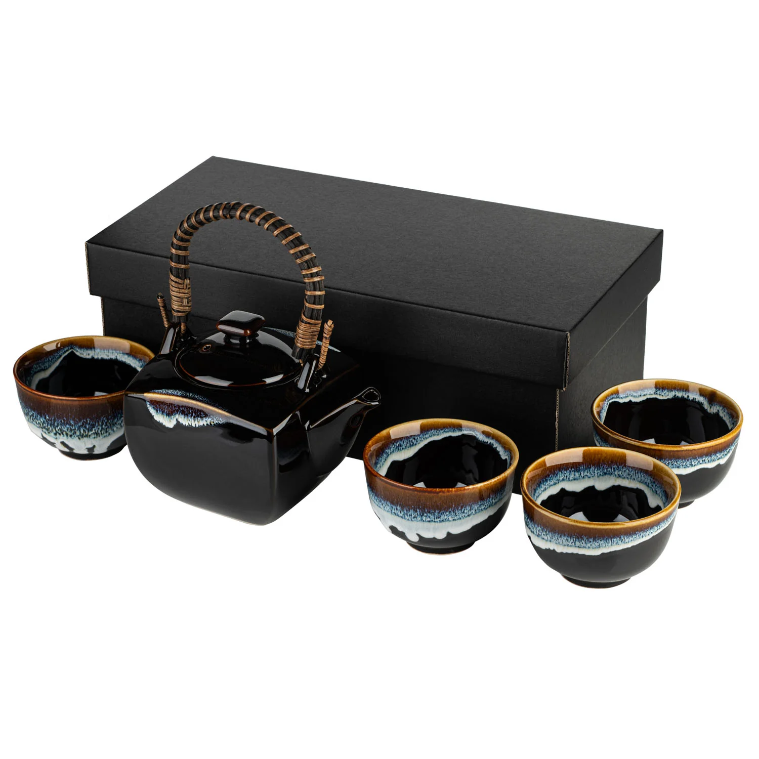 Okinawa Traditional Japanese Tea Pot Set - Image 5