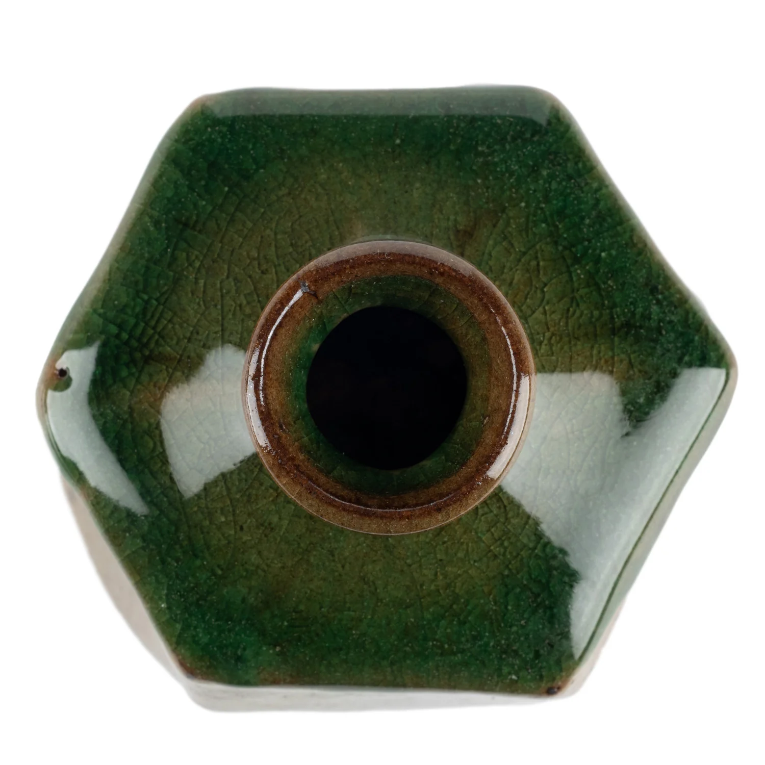 Oribe Green Japanese Mini Vase - Image 4