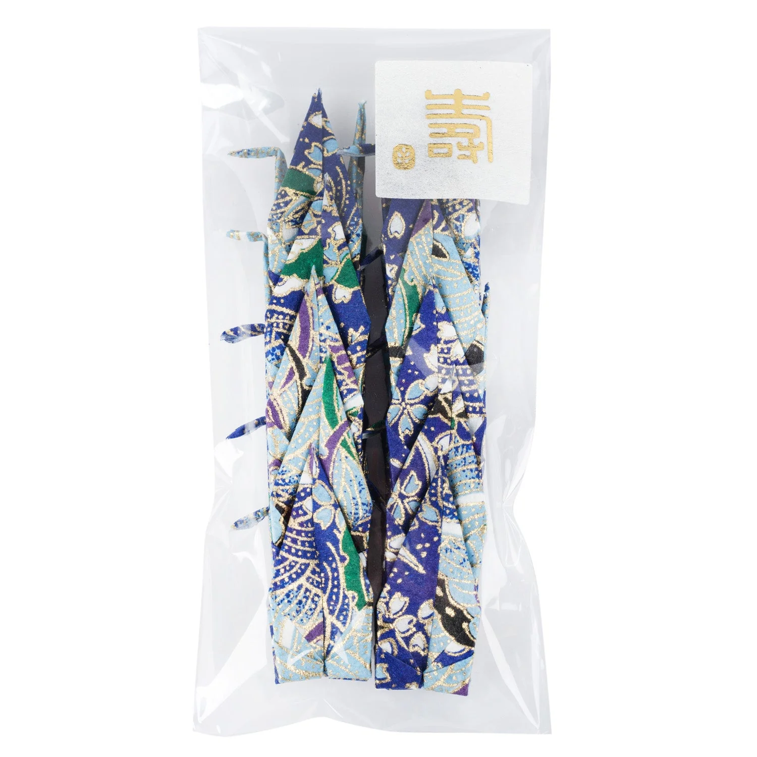 Pack 10 Blue Japanese Origami Crane Birds - Image 3