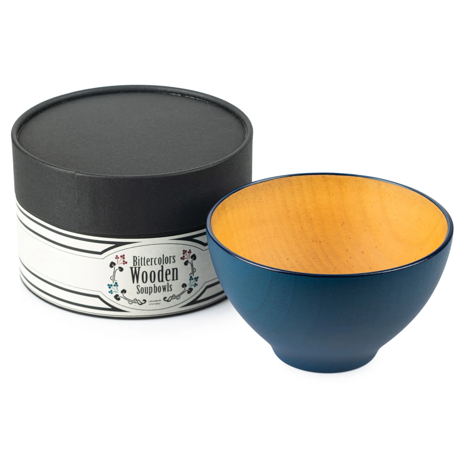 Premium Blue Japanese Wooden Soup Bowl - Image 5