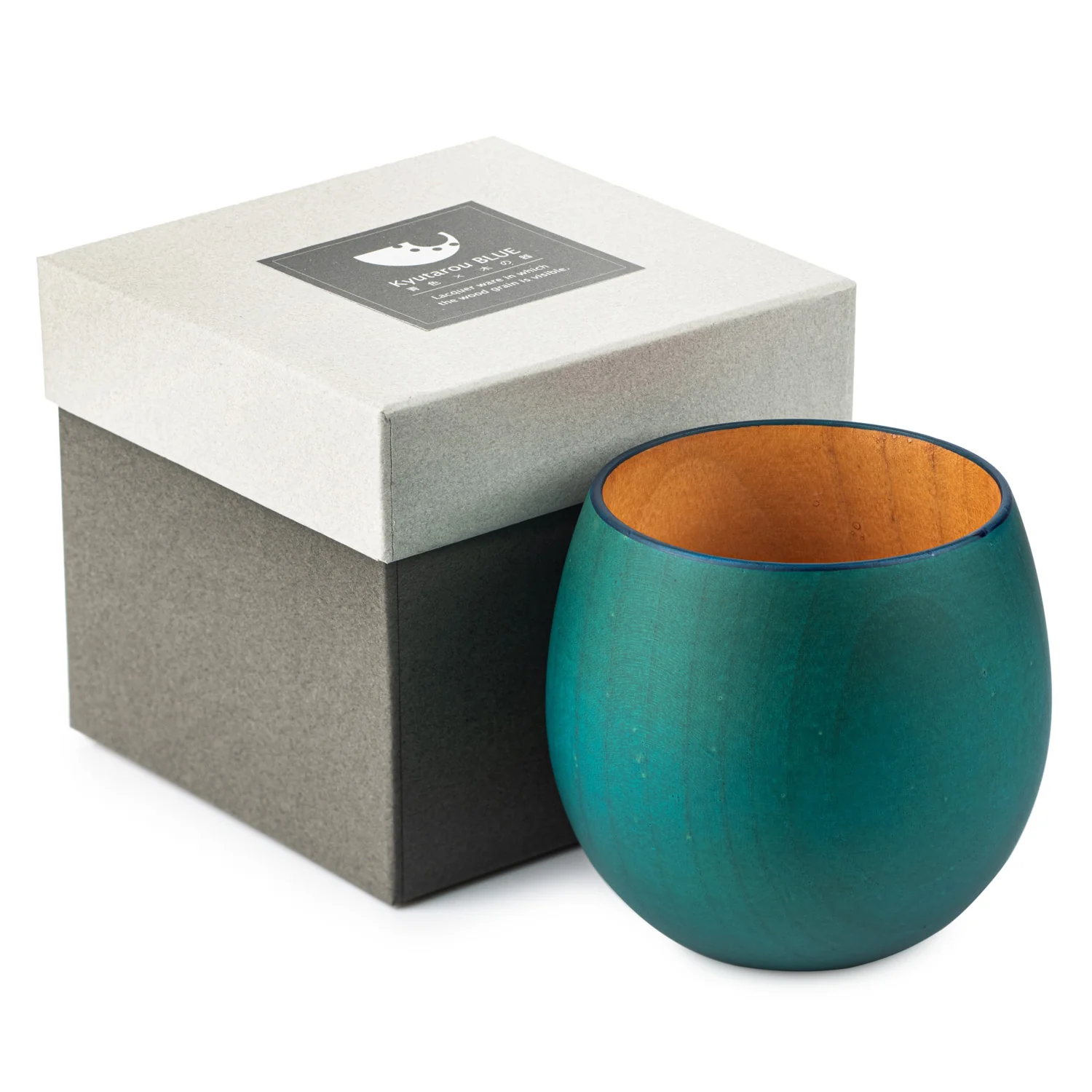 Premium Turquoise Japanese Wooden Teacup - Image 4