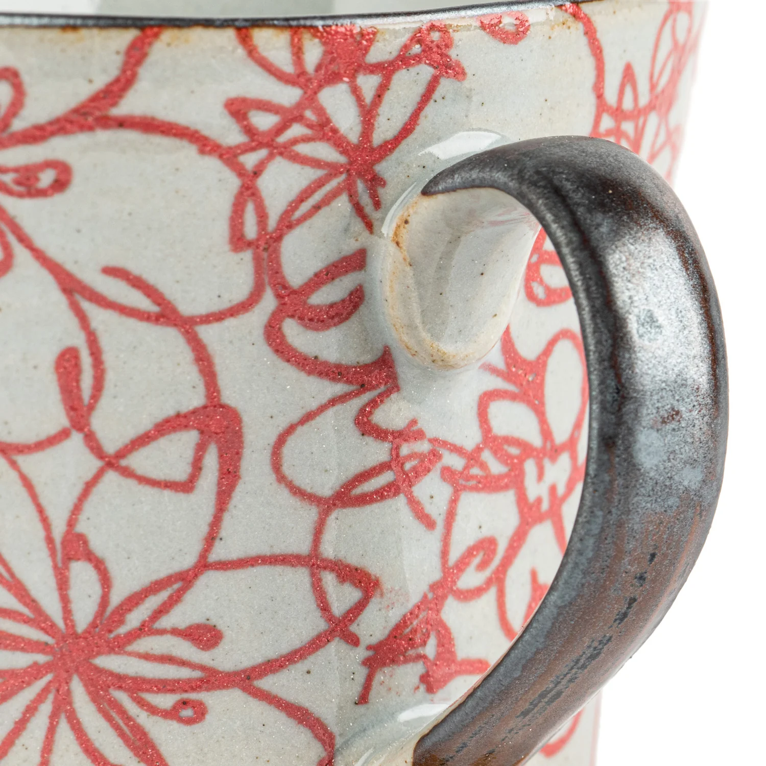 Red Flower Garden Japanese Mug - Image 3