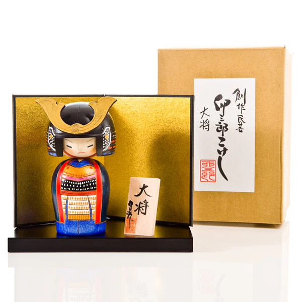 Samurai General Japanese Kokeshi Doll - Image 5