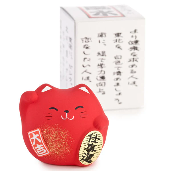 Small Feng Shui Work Lucky Cat - Image 4