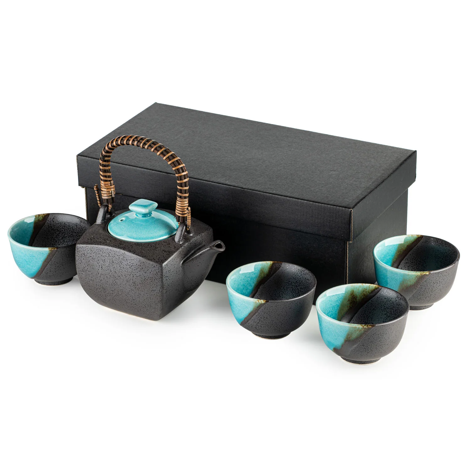 Sora Blue and Grey Japanese Tea Pot Set - Image 5