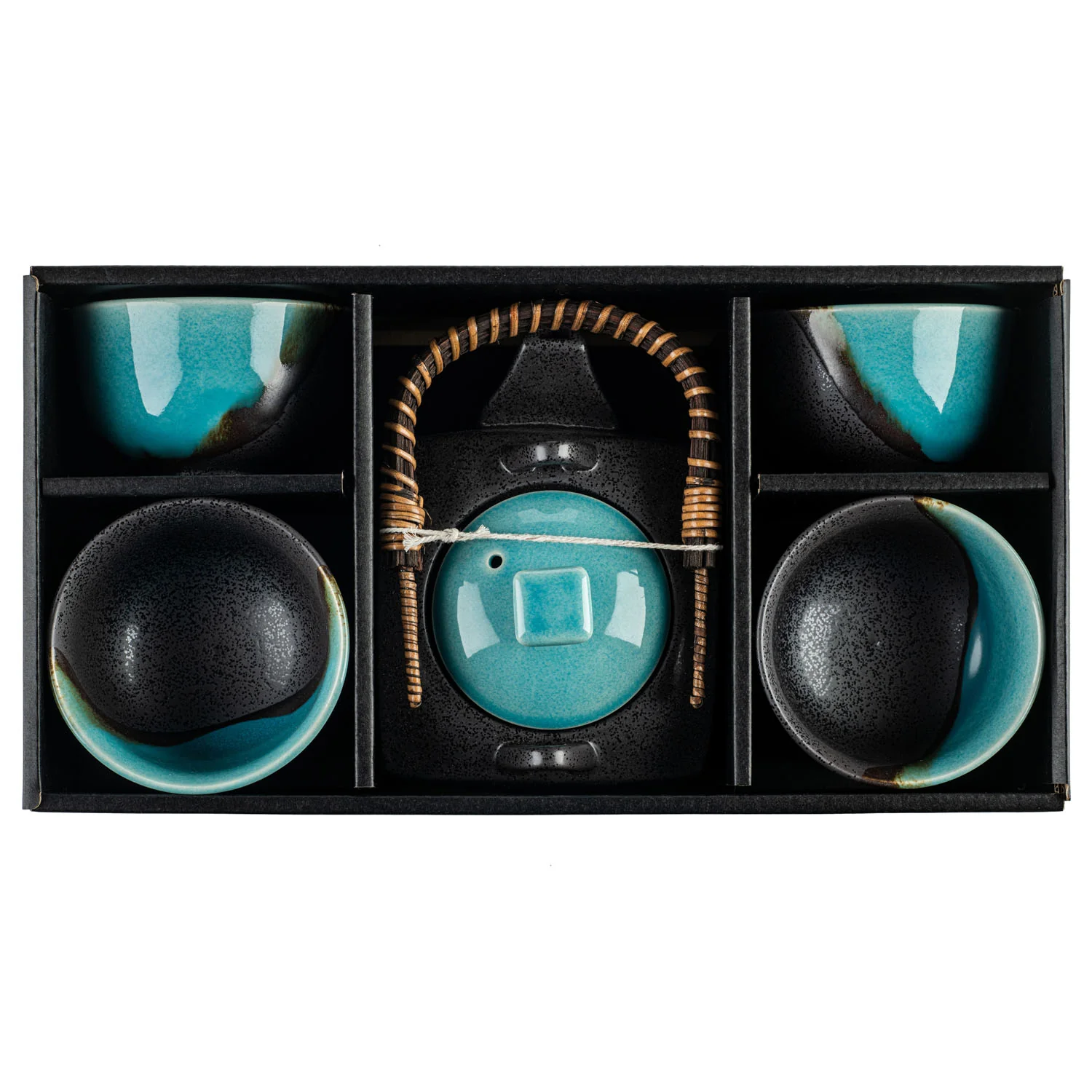 Sora Blue and Grey Japanese Tea Pot Set - Image 6