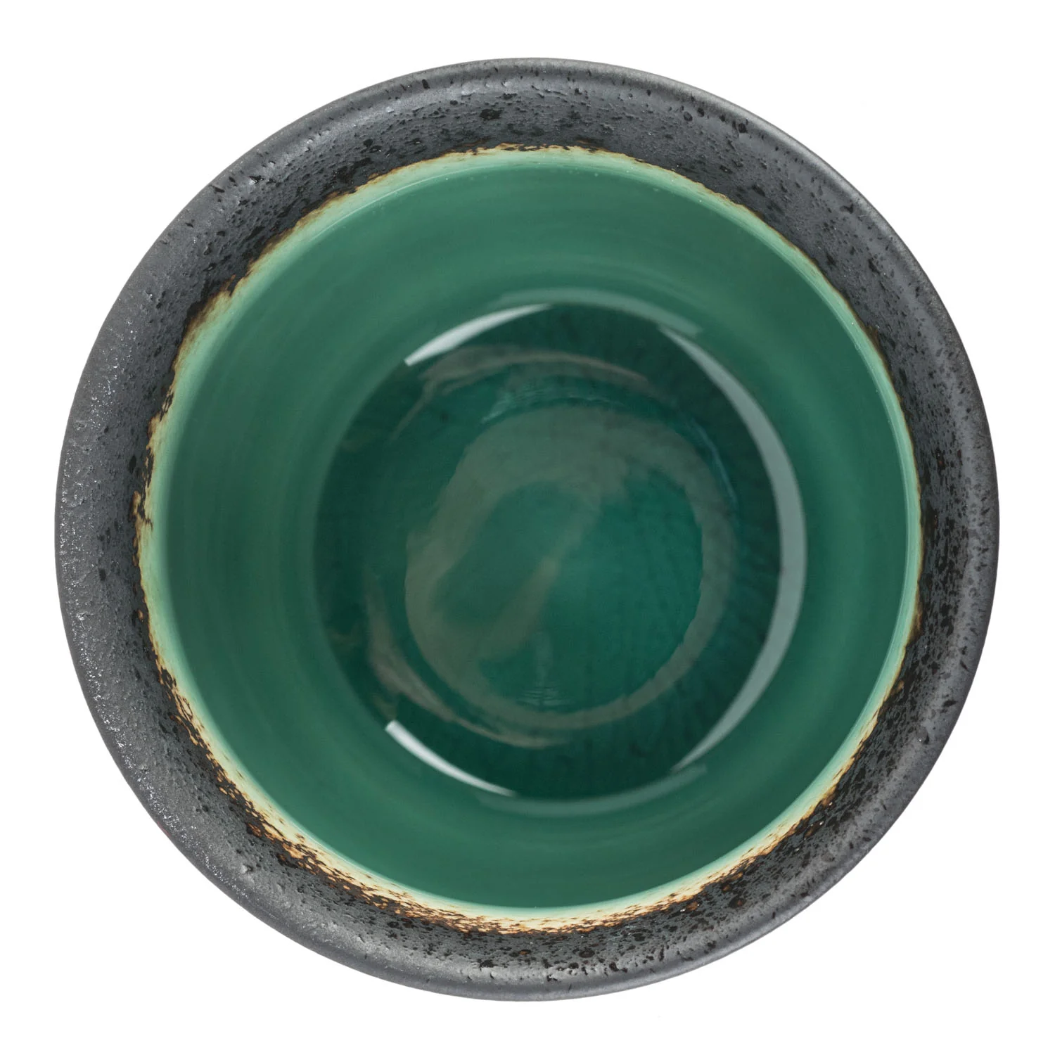 Turquoise Crackleglaze Japanese Tea Cup - Image 4