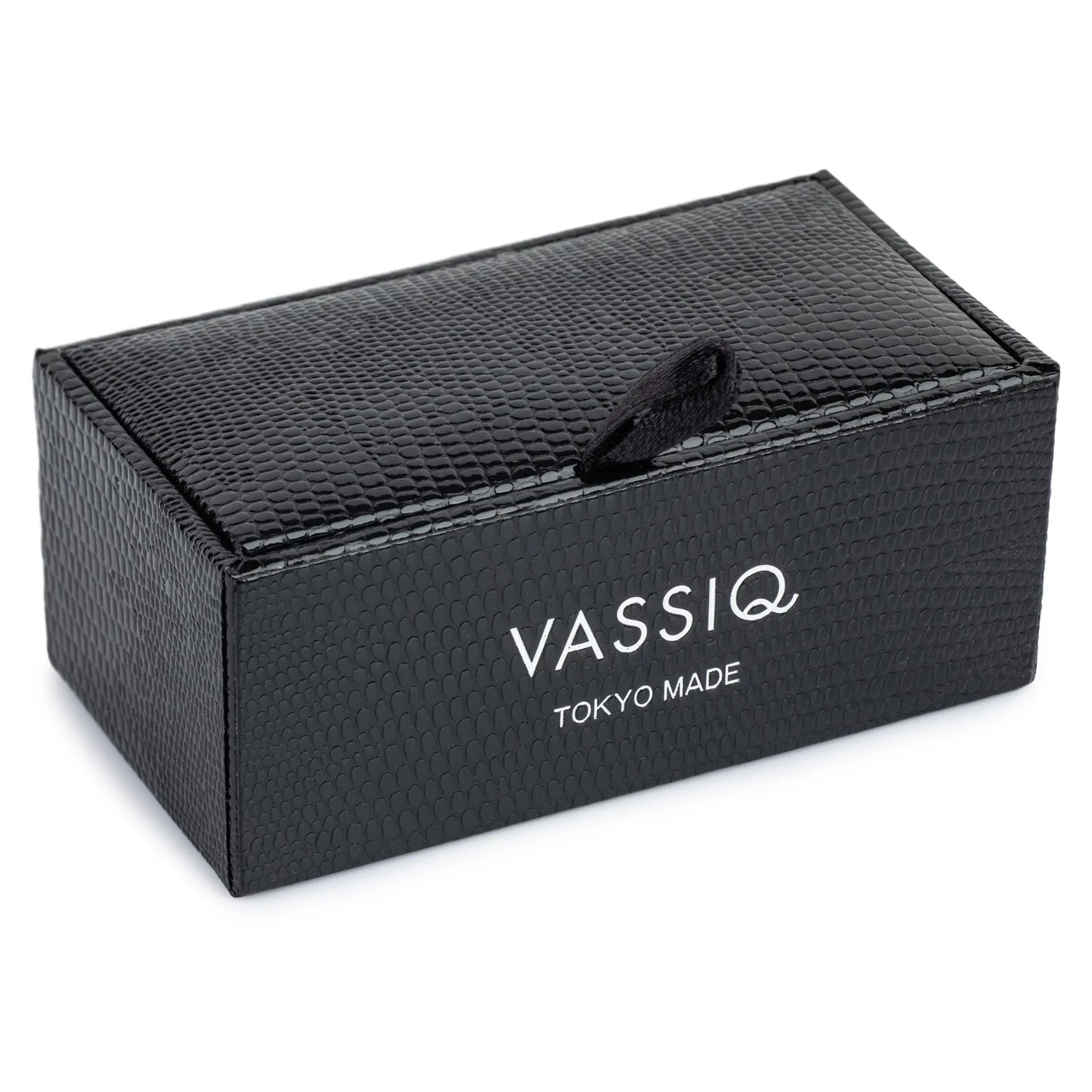 Ueno Jet Black Stripe Japanese Cufflinks - Image 3