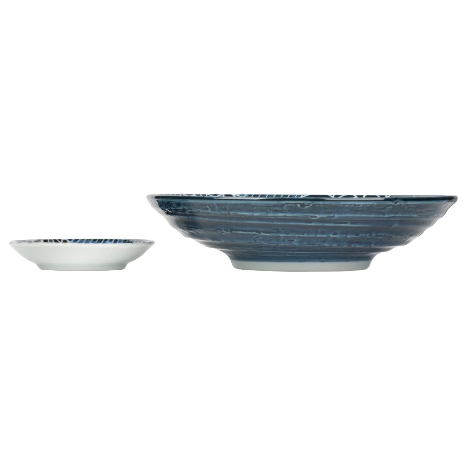 Whale Indigo Blue Ceramic Japanese Bowl Set - Image 4